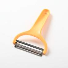 Cortadora de repollo de doble hoja japonesa, rebanadora de repollo de acero inoxidable, pelador manual multifuncional de cocina - Cepillo de dientes de doble filo - amarillo - Ver 11