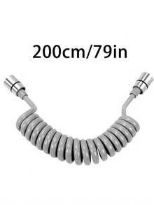 6-Piece Modern 2-In-1 Multi-Functional Toilet Bidet Sprayer Set, Wall-Mounted High Pressure Toilet Sprayer Kit, Dual Control Dual Inlet 3-Way Valve, Handheld Bathroom Cleaning Nozzle, Wall-Mounted Quick Release Swivel Lock, Painted Surface, Retractable Hose And Bracket. Suitable For Bathroom Flushing, Shower Cleaning, Home Bathroom, Restroom And Kitchen. Upgrade Your Bathroom, Essential Modern Bathroom Accessory, Ideal Holiday Gift. - Silver - View 13