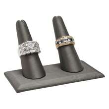 Box Silver Leatherette Jewelry Ring Finger Display3.62x2.12x2.25 Inches With Square Base - Ring Holder Organizerfor Selling Or Personal Use - Display Stands For Rings - Multicolor 767 - View 1