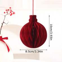 1pc 16 Styles Red Chinese Lantern, Honeycomb Folding Paper Lantern, Chinese New Year Decoration Lantern, Spring Festival Celebration Decor, Non-Electric, Wedding Lantern, Wall Hanging, Festival Party Room Decor, Chinese New Year Gift - Multicolor - View 22