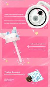 Contigo 316 Children's Insulated Water Bottle For Kindergarten, Boys And Girls, Straw Water Bottle - Baby Pink - View 4