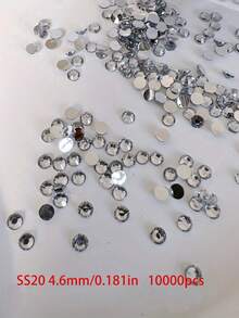 10000颗水晶AB彩平底水钻，非热熔树脂宝石，适用于美甲、DIY工艺品和珠宝制作配件