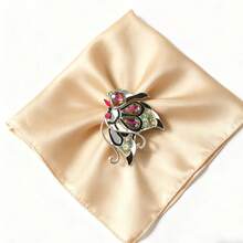 1枚彩色玻璃蝴蝶复古胸针，百搭时尚配饰 - 彩色 - 查看 5