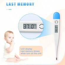 Termómetro médico digital de punta dura, brillante y saludable, de alta precisión, para uso oral, rectal y axilar. - Azul - Ver 4