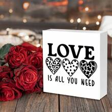 1 buc semn din PVC plin de dragoste, ornament cu design creativ de inimă, decor de birou pentru sufragerie, dormitor și birou, cadou romantic