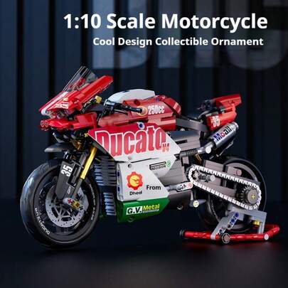 329pcs V4 Motorcycle Building Blocks Set, Technology Series Super Motorcycle Model, Racing Car, Adult Assembly Toy, Birthday/Holiday Gift