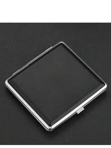 1pc Lucky Paulownia Leaf Cigarette Case, Vintage Carved Creative Flip-Top Metal Cigarette Box, Victorian Style Metal Cigarette Holder, Business Cigarette Case Gift For Men - Silver - View 6