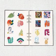 50 张马蒂斯风格涂鸦贴纸，非常适合装饰平板电脑保护套、手机壳、头盔和摩托车。