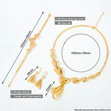 Dubai Gold Jewelry Set 24k Gold Plated Arabic Muslim Bridal Necklace Bracelet Earrings Middle East Women Vintage Jewelrys - Jewelry Set - View 16