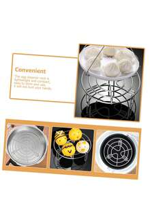 Mini Steamer Rack, Small Stainless Steel, Tall And Short Legs, For Electric Kettles, Cups, And Small Household Pots. - Silver - View 9