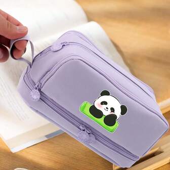 Panda Cute Pencil Case, Back To School Gift,Multi- Functional,Ornamental,Letter,Stylish,Modern,Colorful,Cute,Adorable,Casual,Ideal Gifts For Him,Ideal Gifts For Her, Back To School Supplies
