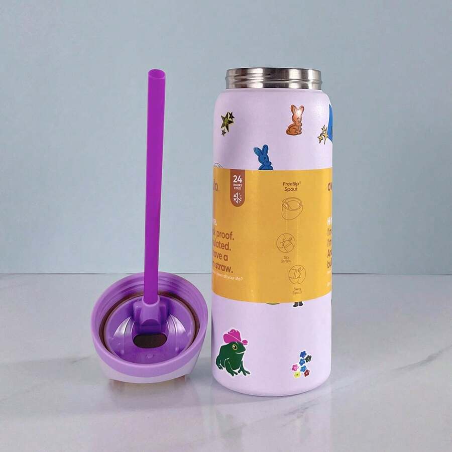 32OZ Insulated Stainless Steel Water Bottle Double-Layer Kettle With Straw Vacuum Flasks For Sports Travel - Dear Diary-32oz - View 1