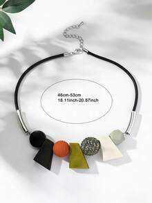 1pc Bohemian Vintage Chunky Collarbone Chain Necklace Women's Jewelry Accessory