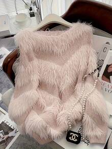 Women Sweaters - Apricot - View 10