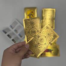 Bộ bài Tarot cổ điển - Kích thước 2.8*4.7 inch (7*12 cm) gồm 78 lá bài Tarot mạ vàng, phù hợp cho người mới bắt đầu - Bộ bài Tarot đa họa tiết độc đáo - Hướng dẫn sử dụng bài Tarot, bao gồm các lá bài Tarot và ý nghĩa của chúng - Bài Tarot dành cho người mới bắt đầu và ý nghĩa của chúng - Bài Tarot dành cho người chơi chuyên nghiệp, bài Tarot chống thấm nước, quà tặng bài Tarot (kèm hướng dẫn bằng hình ảnh màu) - Vàng - Xem 7