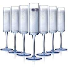 1/2/4/6/8/12 piezas Vasos de champán irrompibles y reutilizables de 5.5oz (163ml) de acrílico transparente, aptos para cócteles, champán, postres, copas de mousse, vasos de jugo, bebidas de bienvenida, ideales para el Día de San Valentín, Ramadán, compromiso, boda, cumpleaños, celebración, fiesta, picnic festivo - Multicolor - Ver 12