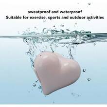 Bewinner Auricular Inalámbrico en Forma de Corazón, Auriculares con Cancelación de Ruido, Auriculares Estéreo Bluetooth 5.3 HiFi con Estuche de Carga para Gimnasio, Oficina, Escuela (Rosa) - 1 - Ver 6