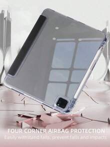 Compatible With IPad A16 Case 11th Generation 11 Inch 2025, IPad 10th Generation Case 10.9 Inch 2022, Clear Slim Protective Cover With Apple Pencil Holder & Charging Adapter Black