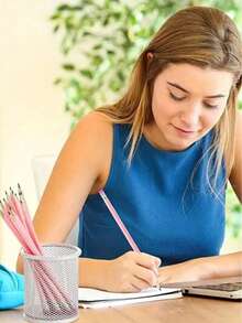 1 Set Light Pink Wedding HB Pencils, Valentine's Day Exclusive HB Graphite Pencils With Eraser - Suitable For School, Art, Office, Drawing, Sketching, Learning - Pink Wooden Pencils Back To School - Multicolor - View 6