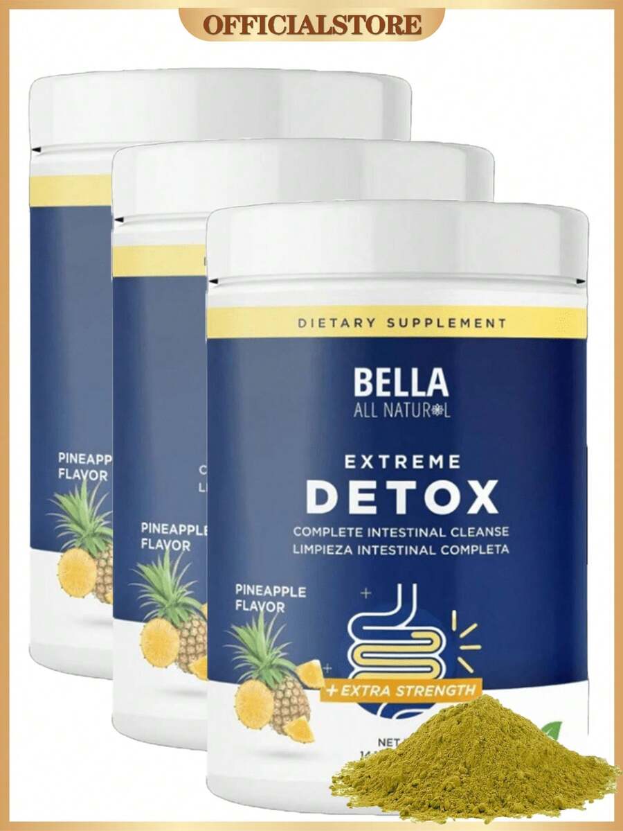 Bella Detox Powder – Mango Flavor – Supports Digestion, Gas Relief & Gut Health – Plant-Based Cleanse – 40 Servings (14.1 Oz) - 3 chai - Xem 1