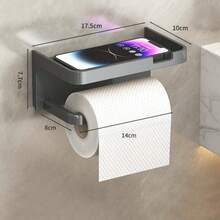 1个多功能浴室纸巾架，免钻孔壁挂式面巾/卫生纸收纳架，家居浴室配件