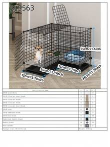 Chuồng chó bằng sắt dạng mô-đun có thể tháo rời, khay kéo ra, dễ vệ sinh, tự lắp ráp, phù hợp cho chó nhỏ như Toy Poodle, Chihuahua và các chú chó con cỡ nhỏ đến trung bình, sử dụng trong nhà. - Nhiều màu - Xem 17