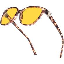 夜间、雾天和雨天行车更安全！女士夜间驾驶眼镜，采用偏光黄色镜片，减少眩光，提升视野。 - 彩色 - 查看 5