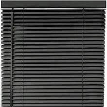Trimmable Window Venetian Blinds - Easy Fit PVC Twist Open Close Treatment Curtains - Black - View 24