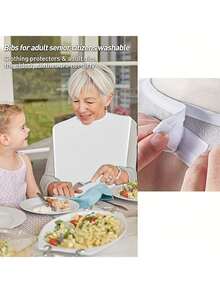1pc Adjustable Adult Bib, Versatile Multi-Function Bib, Suitable For Elderly, Disabled, Nursing Homes And Other Occasions