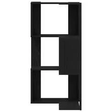 Étagère d'angle vidaXL Chêne noir 50 x 50 x 102 cm Matériau à base de bois - Noir - Voir 5