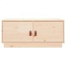 Table basse vidaXL 80x50x35 cm en pin massif - Tabac - Voir 7