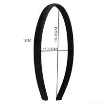 1pc 1cm Black Simple Plastic Headband, Hairband, Hair Hoop - Black - View 4