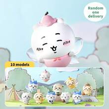 Miniso Qianchuan Happy Partner Series Blind Box Figures, 10 Cute Characters Randomly Shipped, With Transparent Wings/Themed Accessories, PVC Material 3D Design, Desktop Ornament/Desktop Decoration/Blind Box Collection Cute Accessories (1 Randomly Shipped) - Multicolor - View 1