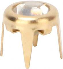HEEPDD 50 Piezas Tachuelas de Cristal con Base Plateada, Remaches Decorativos Tipo Garra para Artesan¨ªa en Cuero, Manualidades - Oro - Ver 6