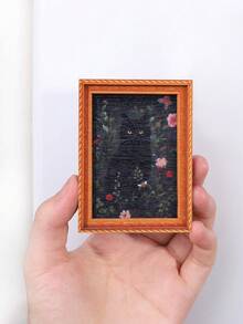 1pc Wooden Photo Frame Refrigerator Magnet, Suitable For Home, Office, Study Room Refrigerator Decoration - Refrigerator Magnet - Multicolor - View 28