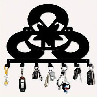 CIF BUY Ganchos de metal de moda con 7 ganchos - Organizador de almacenamiento montado en la pared, adecuado para decoración moderna creativa, llaves, toallas, chaquetas, utensilios de cocina, etc. - Decoración del hogar duradera y resistente a la oxidación