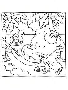 1本 COZY NOOKS 舒適塗色本 [可愛] 兒童塗鴉繪畫本，以可愛生物為主題的繪畫本，蒙特梭利繪畫玩具，創意禮物。線條簡單易上色，包含植物主題的塗色本，適合成人 - 彩色 - 查看 8