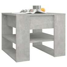 Table basse vidaXL Gris béton 55,5 x 55 x 45 cm Matériau à base de bois - Gris - Voir 1