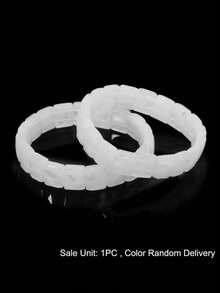 1pc Creative Overbearing Punk Bracelet Gothic Retro Natural Stone White Crystal Sodalite Bangle Rectangular Hand Row For Men H811 - Bracelet - View 13