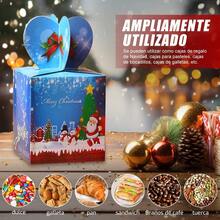 QY- 24 Cajas de Regalo de Navidad Caja Cubo Temática Navidad 3D 8 Diseños Para Cumpleaños Baby Shower Suministros de Fiesta -2195 - navideos24pcs - Ver 5