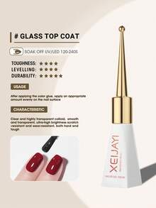 XEIJAYI Bộ 2 lọ/bộ 10ml, sơn gel phủ mờ không cần lau, sơn móng tay 2 trong 1 lâu trôi, có thể tẩy bằng tia UV. - Trong sáng - Xem 7