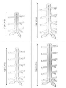 1个太阳镜展示架收纳架，最多可容纳6副眼镜