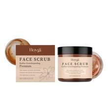 Hoygi Vanilla Coffee Face Scrub - Gentle Cleaning Exfoliator Dual Scrubbing Particles Nourishing Moisturizing Prevent Drying Reduce Roughness Smooth Skin Brighten Refreshing Oil Control (120g) - Coffee Brown - View 12