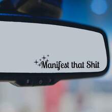 Manifeat That Car Sticker, Cute Personalized Creative English Decal For Rearview Mirror, Vanity Mirror, Rear Of Car, Passenger Side, Vinyl Material, Waterproof, Sunproof, No Residue - Multicolor - View 1