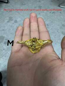 Vintage Magic Lamp Apparel & Accessories Gift, Classic Arabian Prop Planter Decor (Gold), Luxury Gold Pattern Search Banner, Magic Lamp, Palace Banquet Decor Ornament, Magic Lamp, Magic Lamp Craft Ornament - Gold - View 10