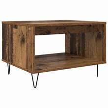 Table basse vidaXL en bois recyclé, 60 x 50 x 40 cm, bois d'ingénierie - Tabac - Voir 8