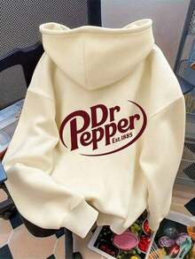 Letter Graphic Cute Women's Oversized Hoodie In Light Grey, Y2K Style Fall/Winter Clothes For Women  ,Romantic Pink Love Graphic Drawstring Hooded Sweatshirt For Ladies,Women's Hooded Sweatshirt - 淺灰色 - 查看 5