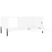 Mesa de centro vidaXL branca, 90x50x40 cm, em madeira. - Branco - Ver 6
