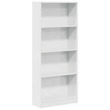 Bibliothèque vidaXL Blanc brillant 60 x 24 x 143 cm Matériau à base de bois - Blanc - Voir 3