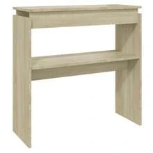 Mesa de consola vidaXL Sonoma Oak 80x30x80 cm Material à base de madeira - Castanho - Ver 3